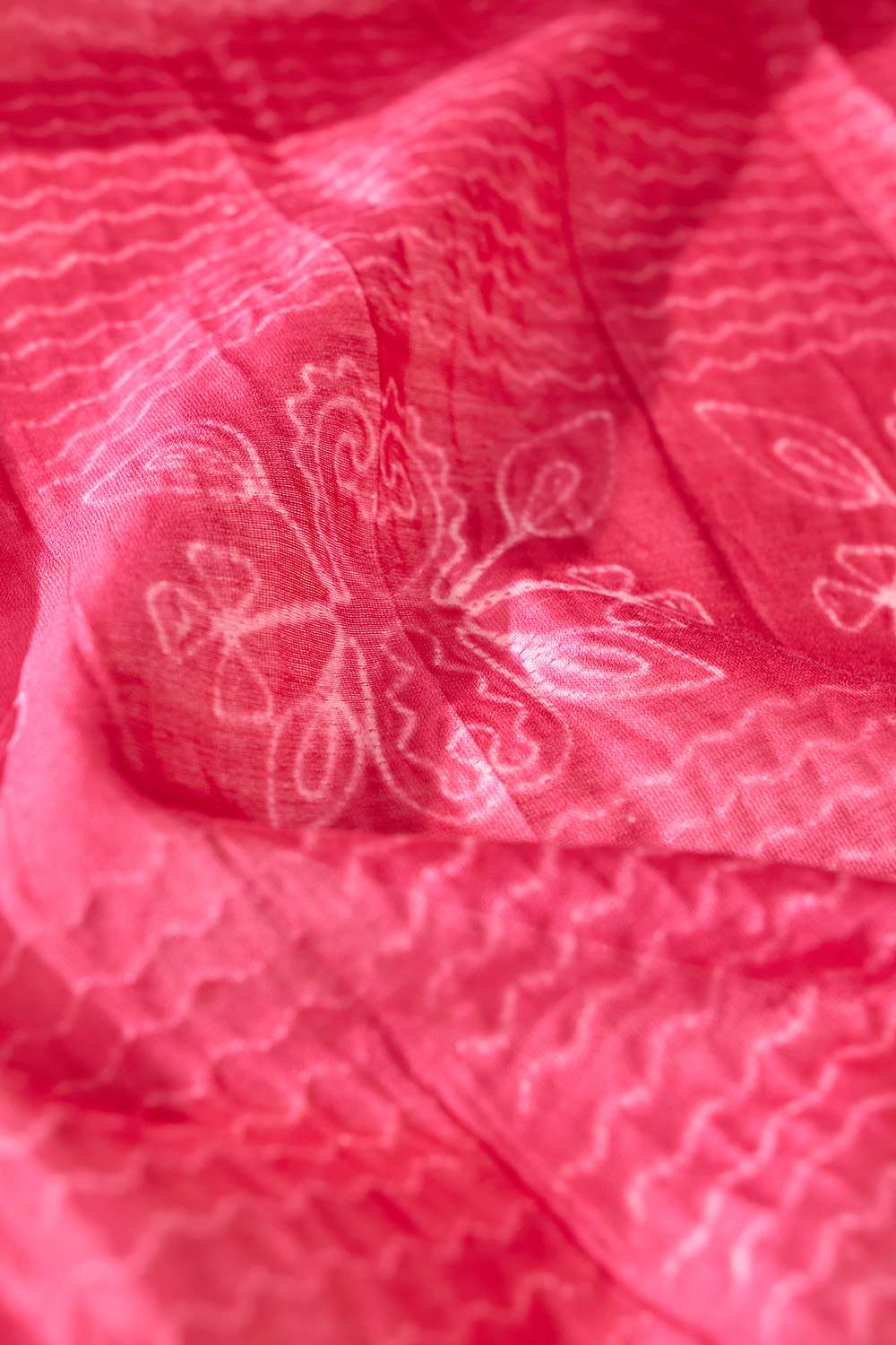 Brown Tie & Dye Shibori Pure Silk Cotton Saree image number null