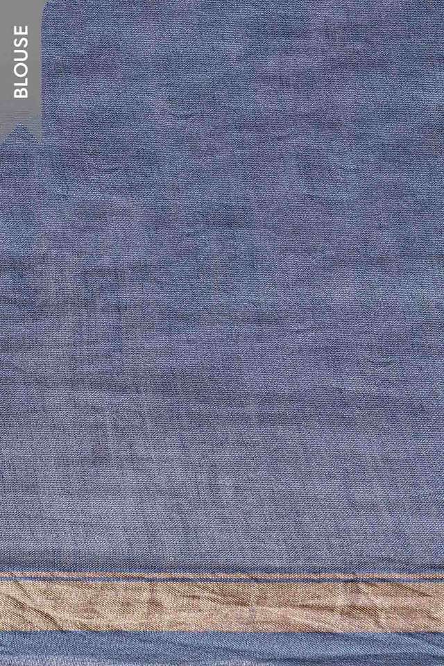 Dark Blue Tie & Dye Shibori Pure Silk Cotton Rajasthan Saree thumbnail image number null