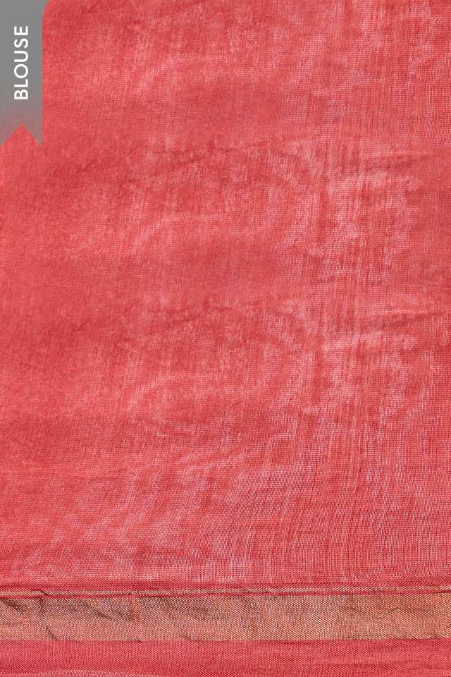 Red Tie & Dye Shibori Pure Silk Cotton Rajasthan Saree thumbnail image number null