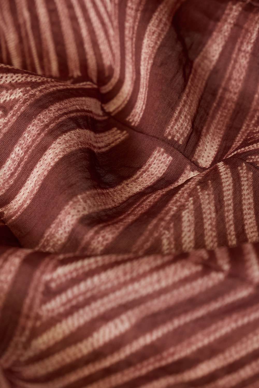 Brown Rajasthan Pure Silk Cotton Tie & Dye Shibori Saree image number null