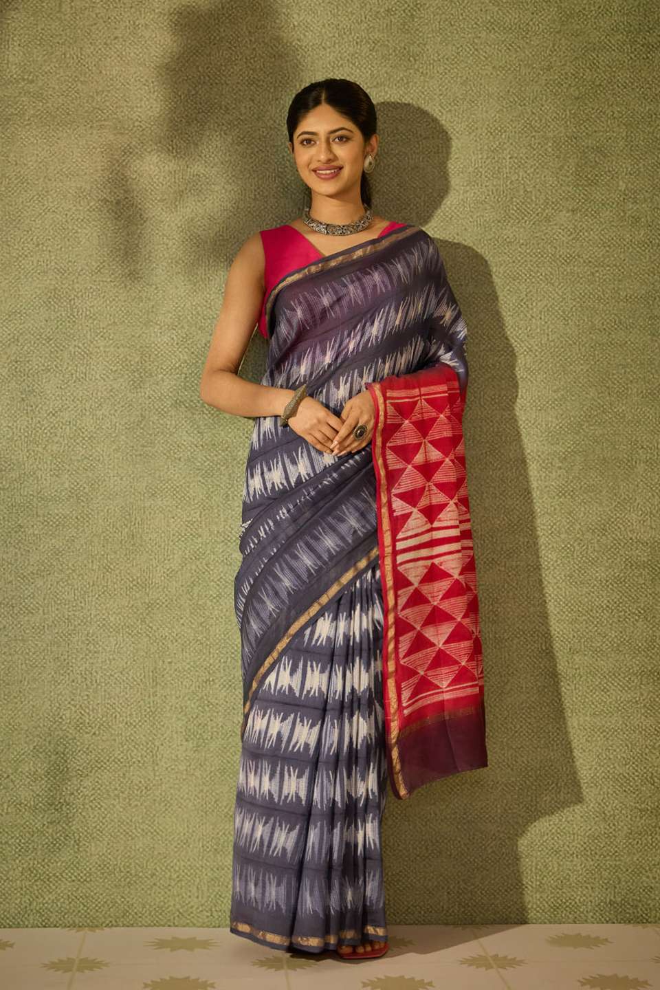 Blue Rajasthan Pure Silk Cotton Tie & Dye Shibori Saree
