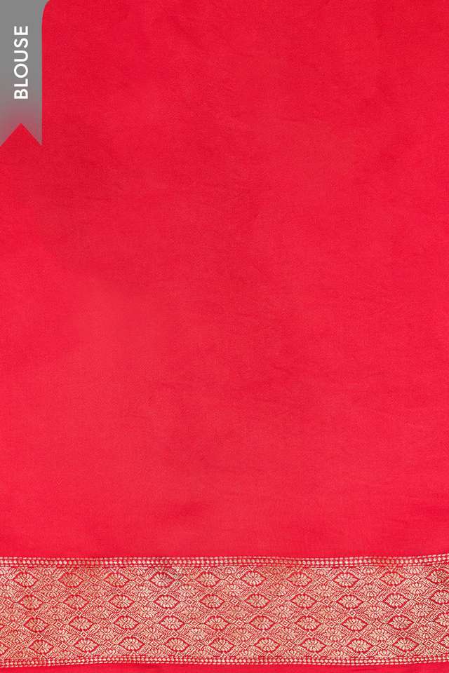 Red Viscose Satin Woven Saree thumbnail image number null