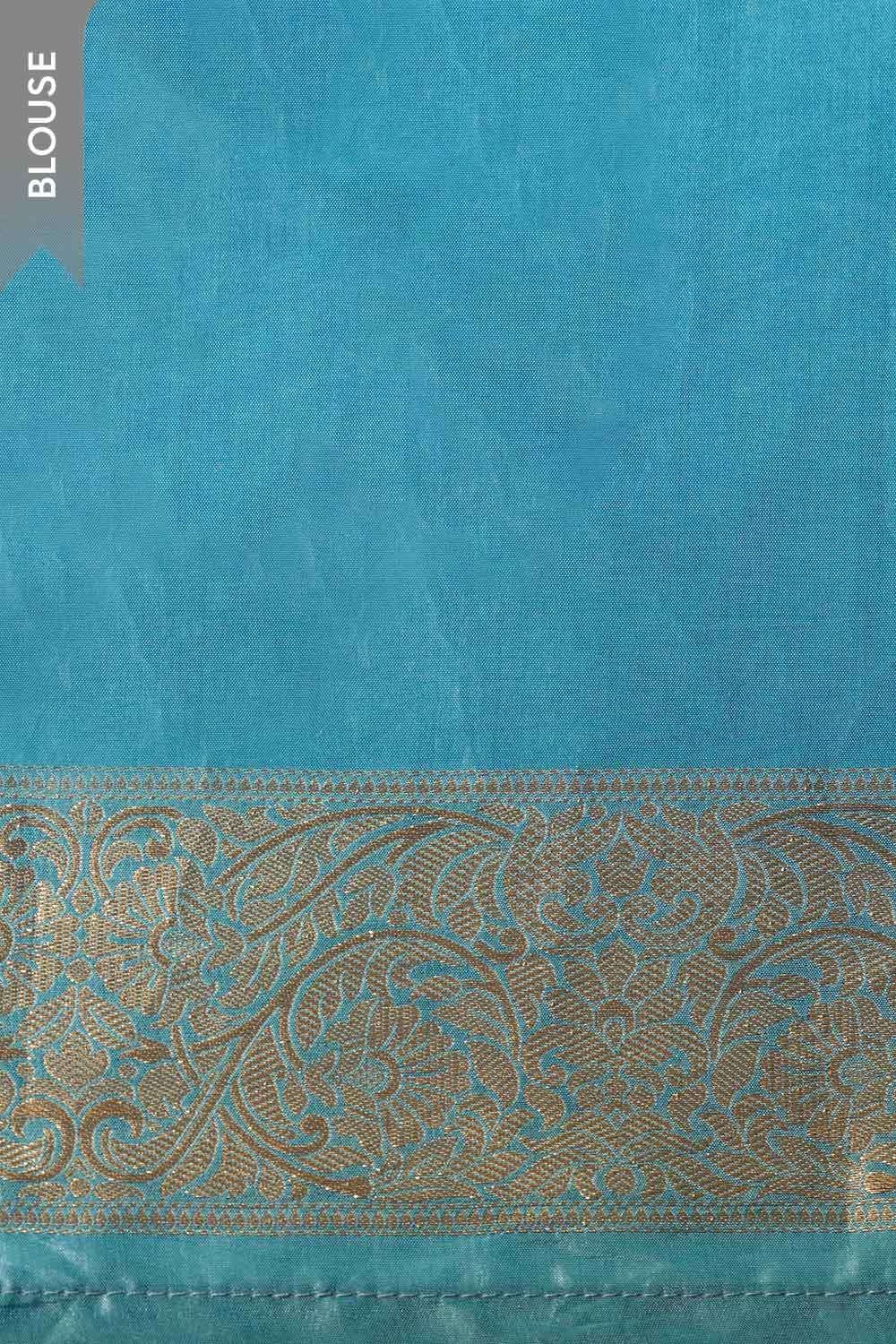 Blue Woven Viscose Saree image number null