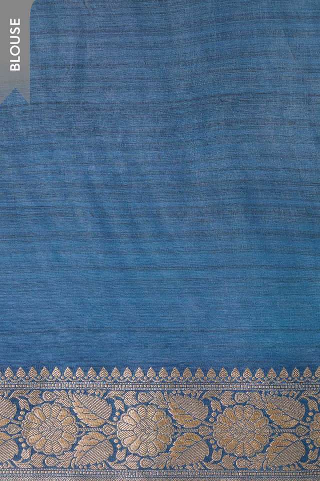 Blue Woven Pure Viscose Saree thumbnail image number null