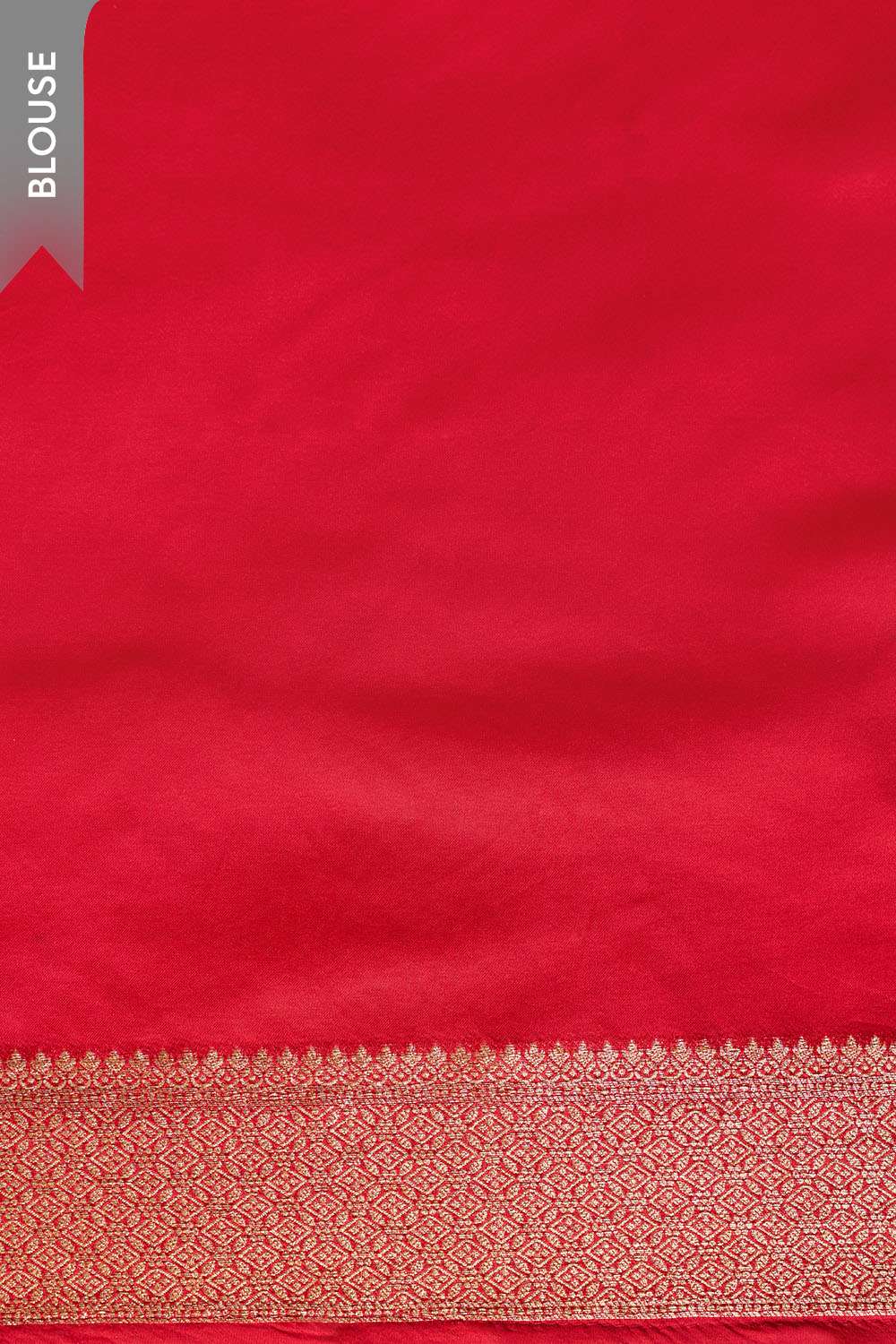 Red Woven Viscose Satin Saree image number null