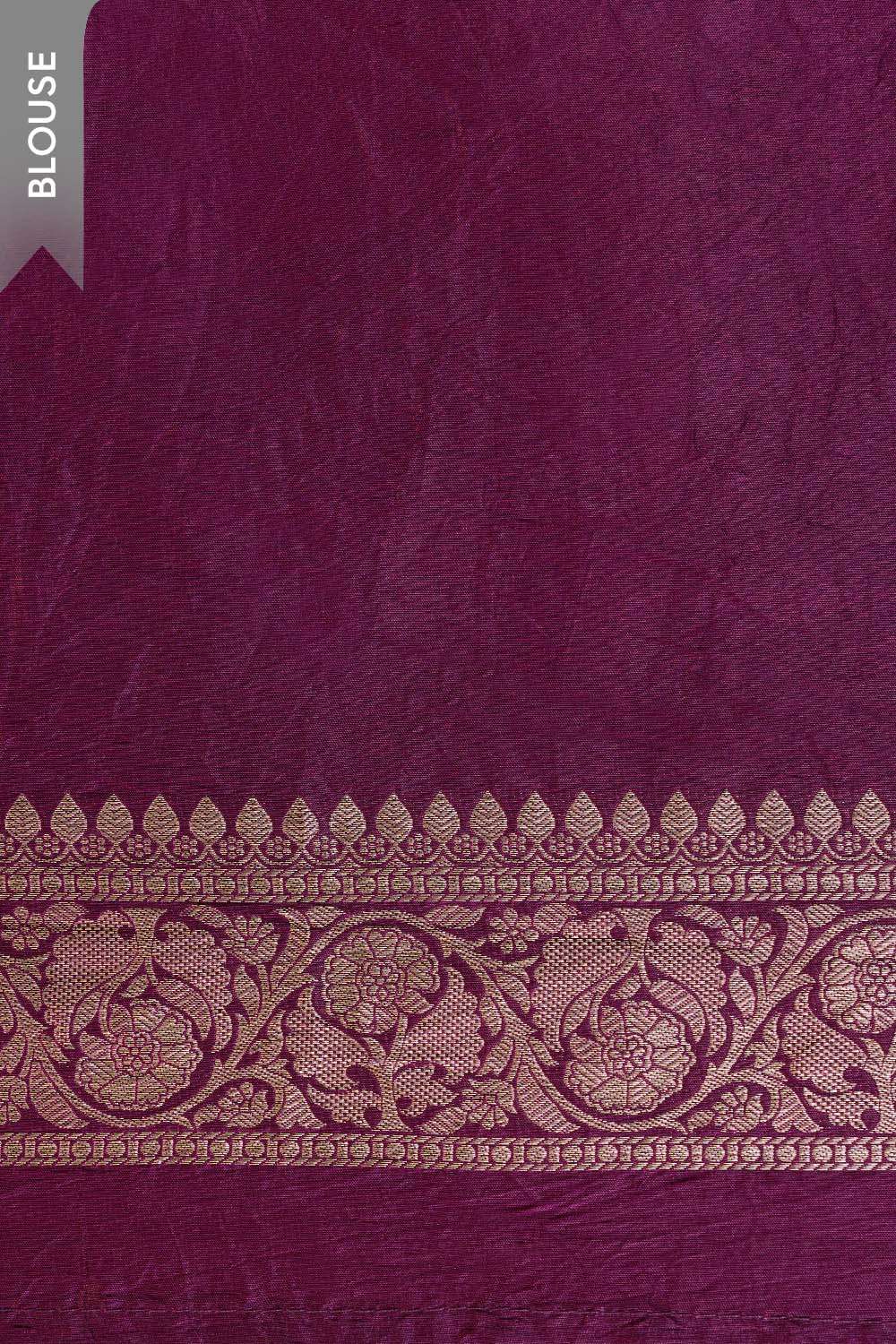 Purple Woven Design Viscose Saree image number null
