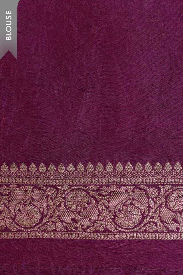 Purple Woven Design Viscose Saree thumbnail image number null