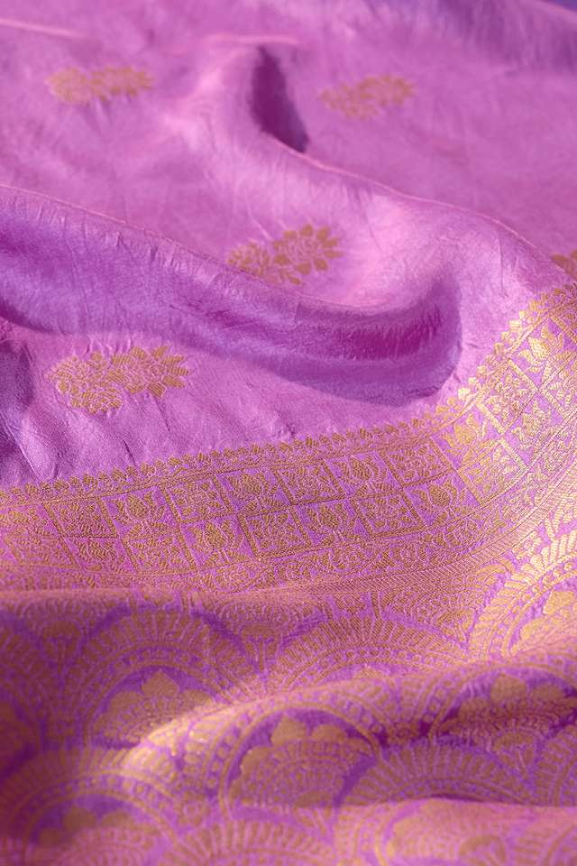 Violet Woven Pure Viscose Saree thumbnail image number null