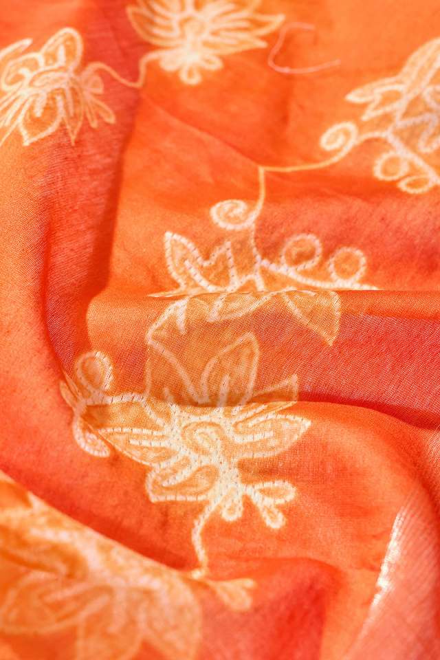 Pink Tie & Dye Shibori Pure Silk Cotton Saree thumbnail image number null