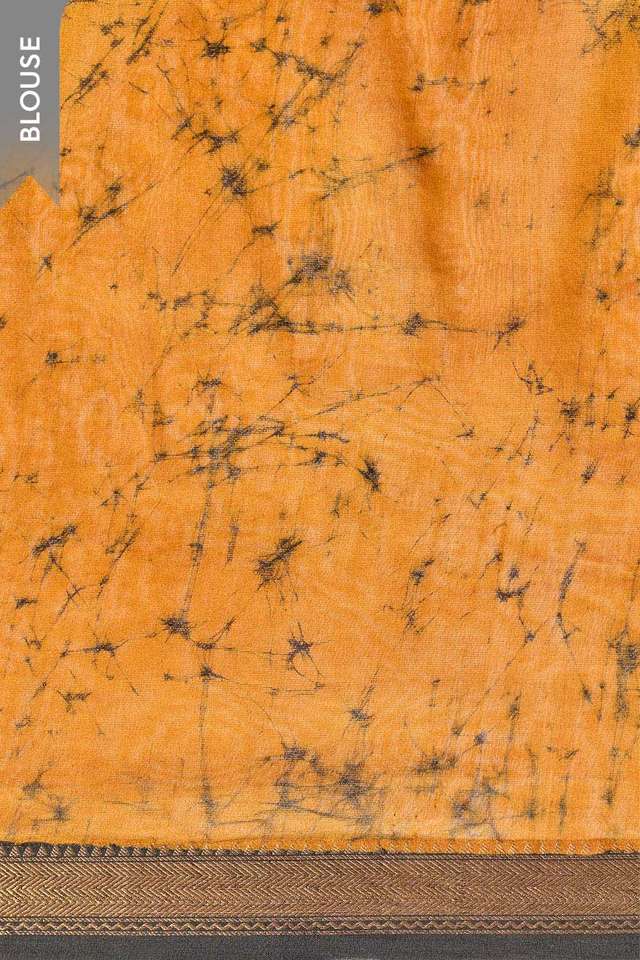 Black Batik Pure Silk Cotton Ujjain Saree thumbnail image number null