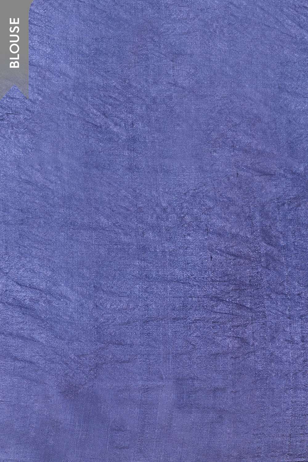 Blue Rajasthan Pure Tussar Silk Tie and Dye Shibori Saree image number null