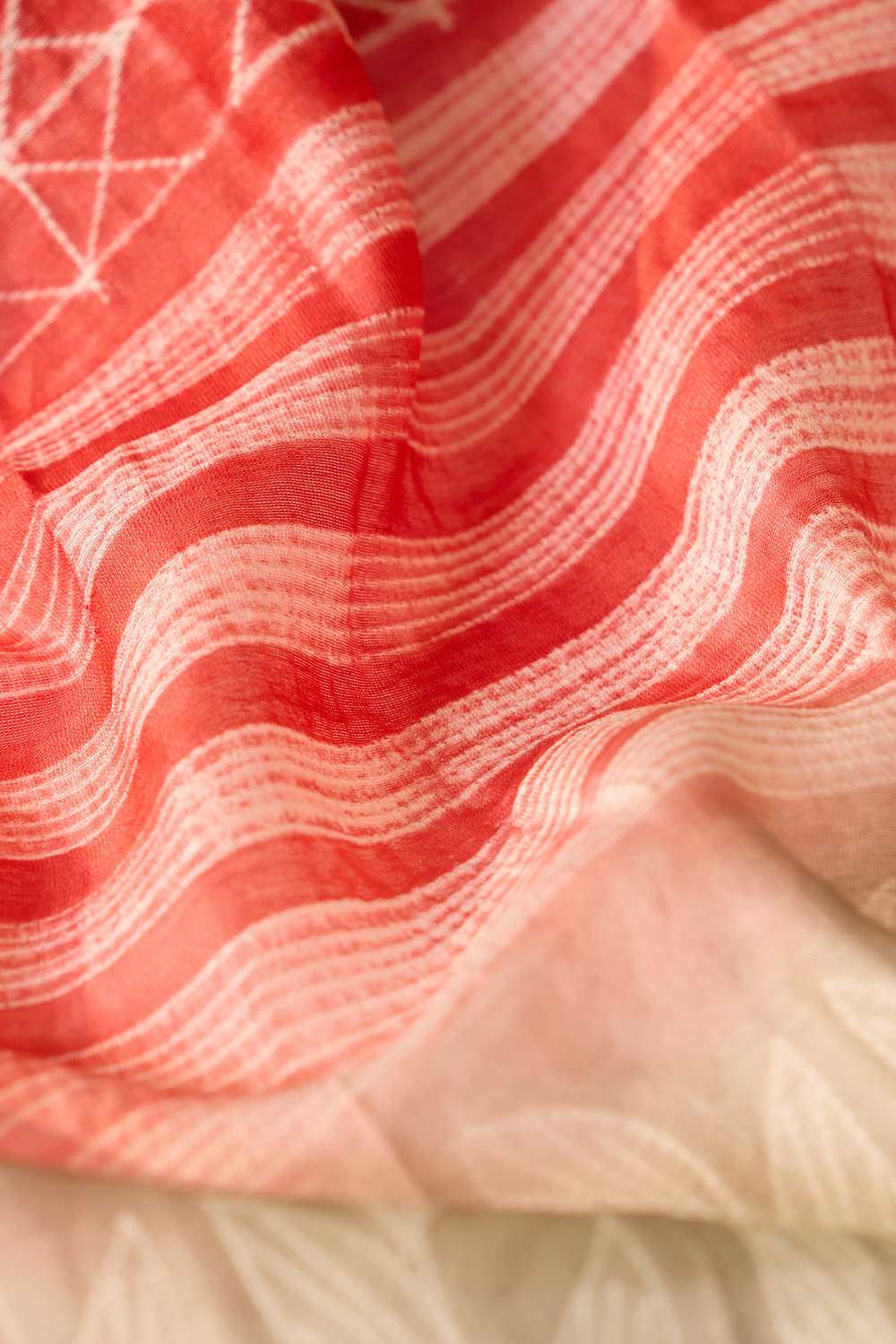 Brown Rajasthan Pure Silk Cotton Tie & Dye Shibori Saree image number null