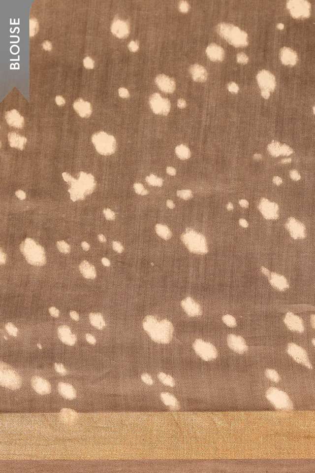 Grey Bagru Bagru Block Printed Pure Silk Cotton Saree thumbnail image number null