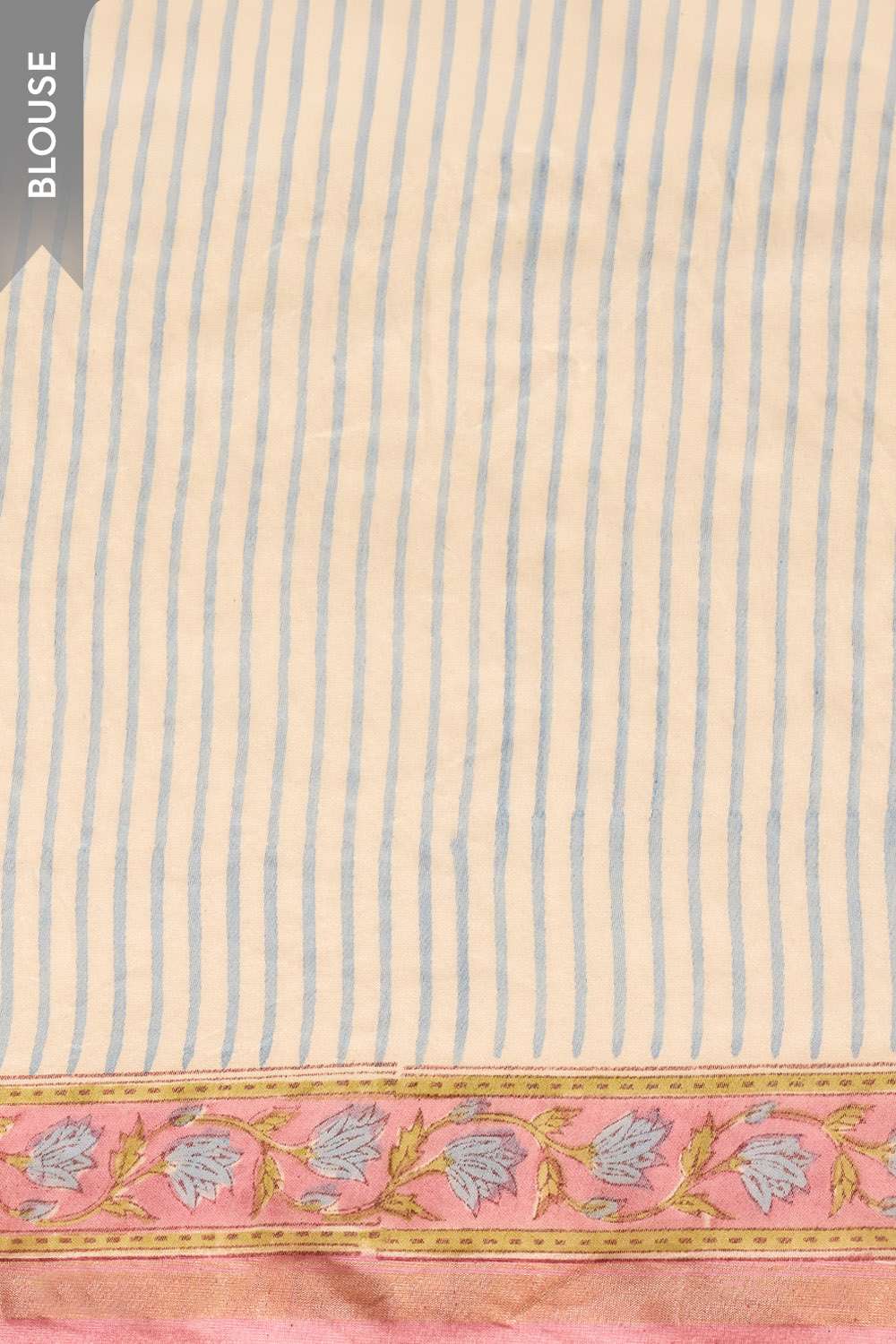 Pink Bagru Pure Silk Cotton Printed Sanganeri Saree image number null