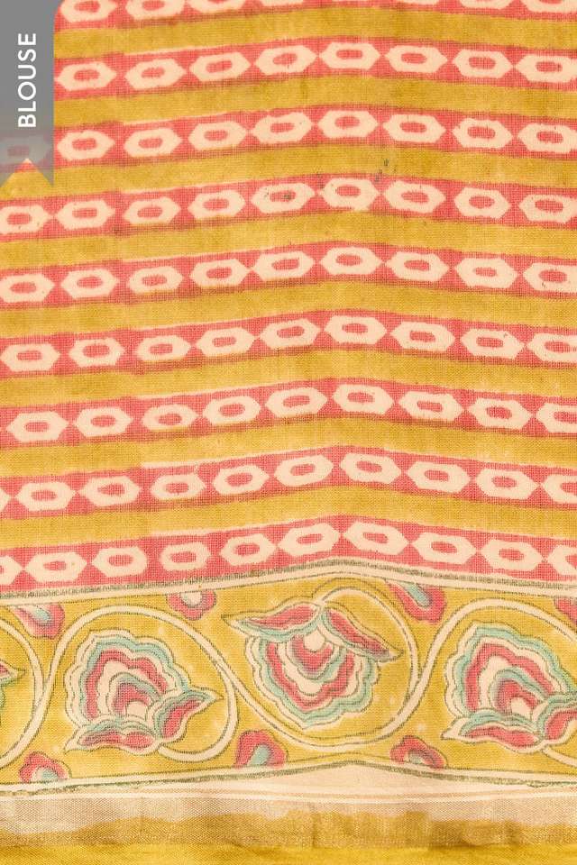 Green Rajasthan Pure Silk Cotton Printed Sanganeri Saree thumbnail image number null