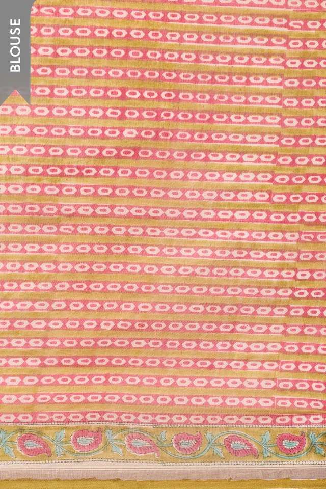 Green Rajasthan Pure Silk Cotton Printed Sanganeri Saree thumbnail image number null