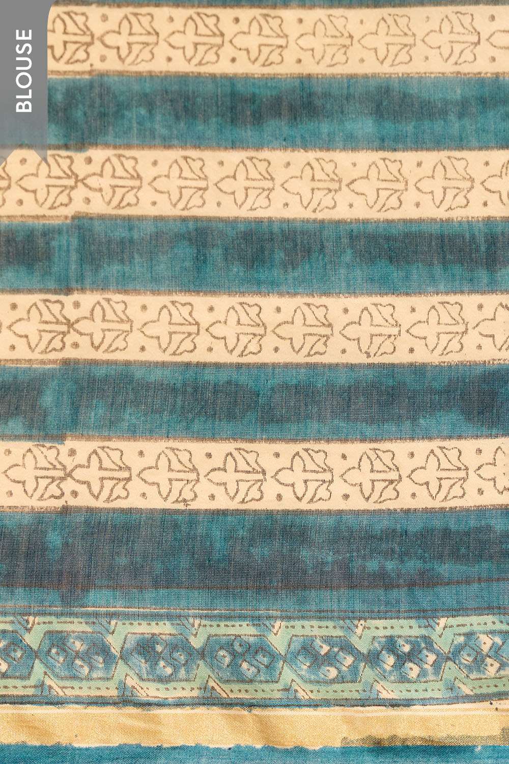 Blue Rajasthan Pure Silk Cotton Printed Sanganeri Saree image number null