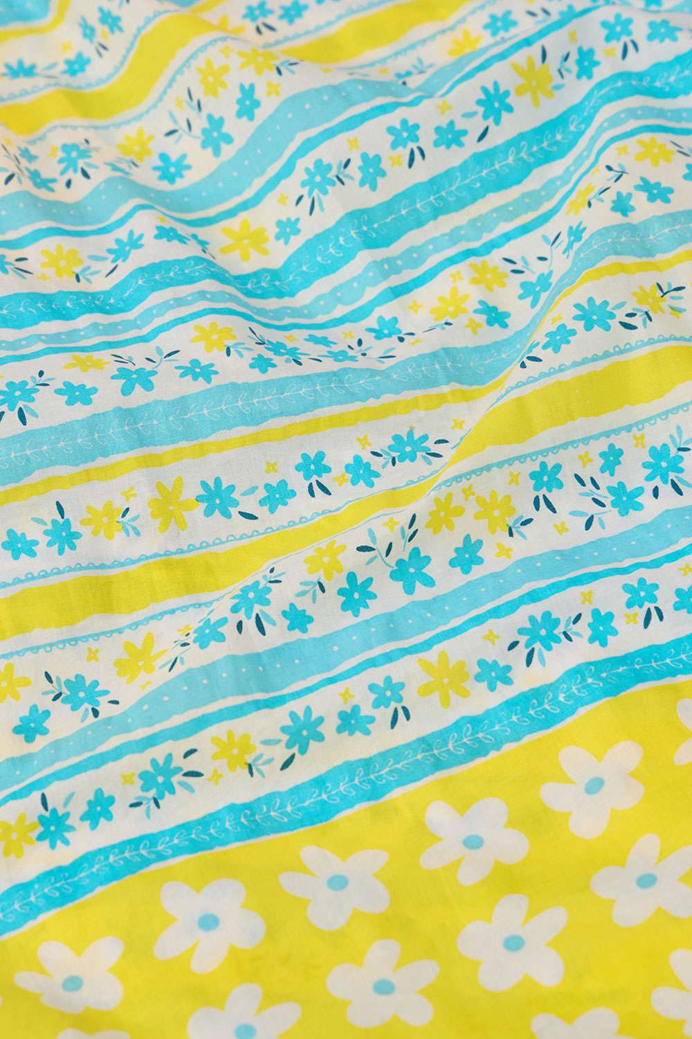 Light Blue Screen Printed Bengal Pure Cotton Saree image number null
