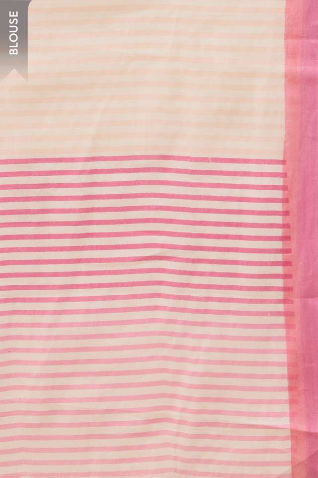 Light Pink Screen Printed Pure Cotton Saree thumbnail image number null
