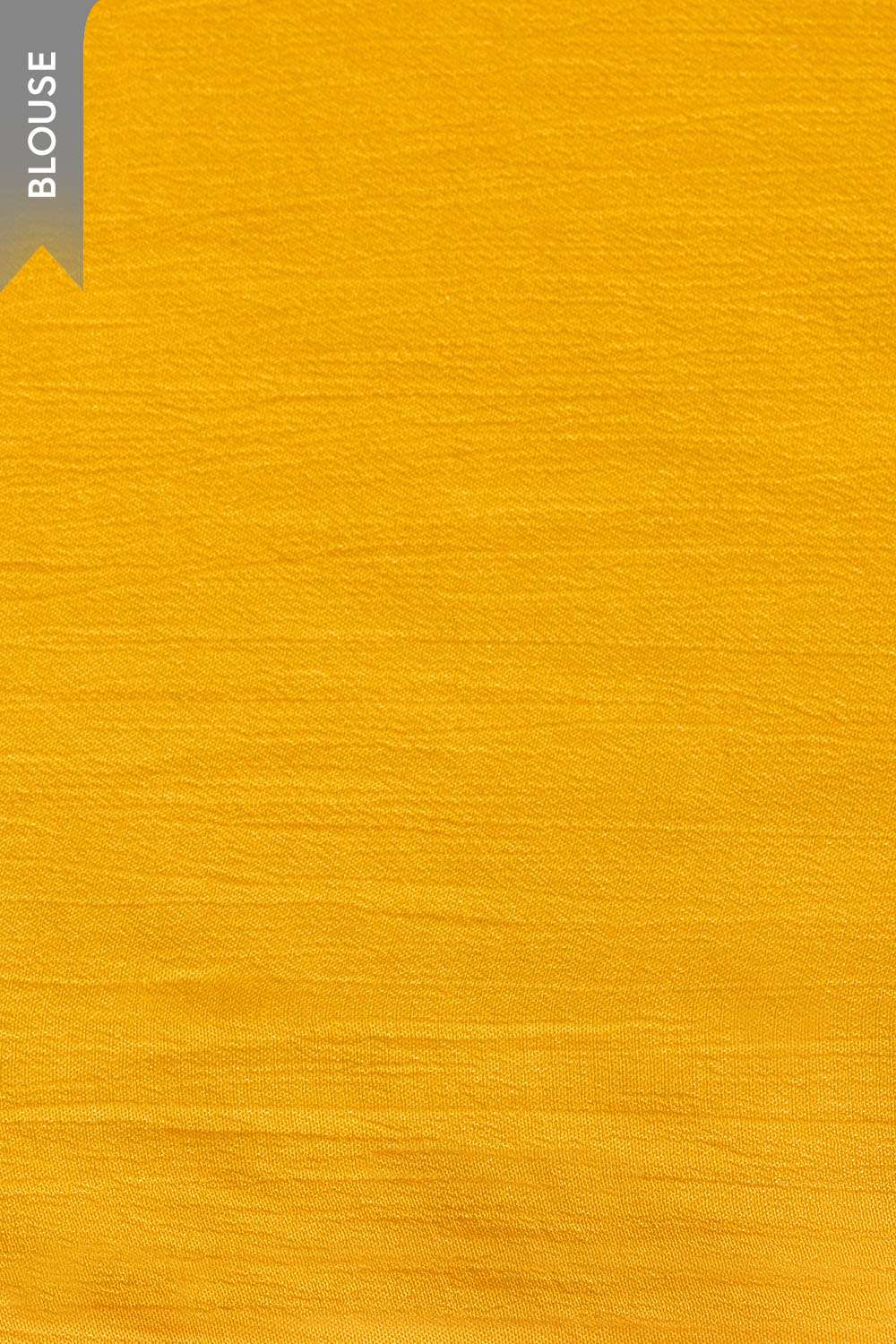 Yellow Printed Viscose Crepe Saree image number null