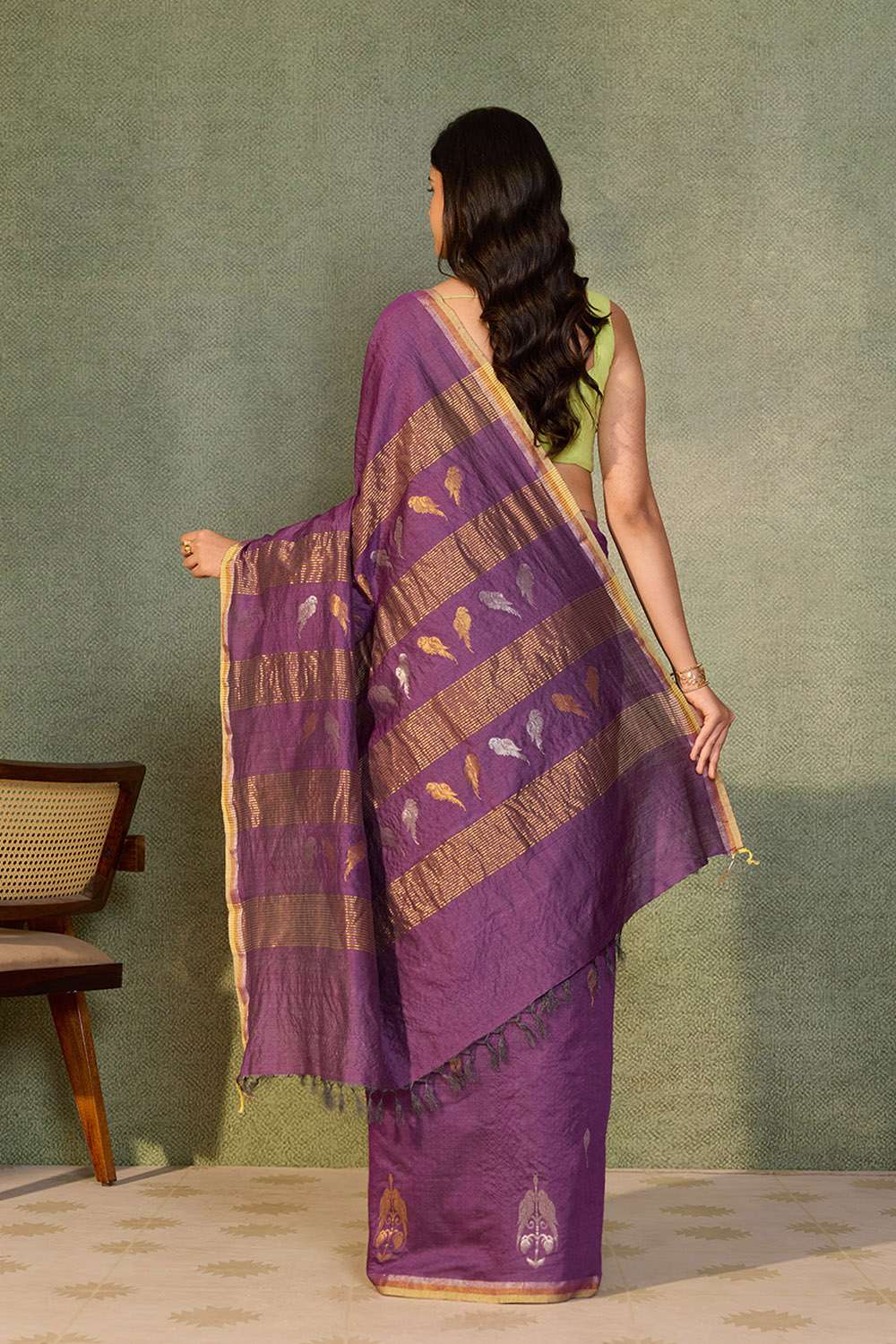 Pink Viscose Georgette Embroidered Saree image number null