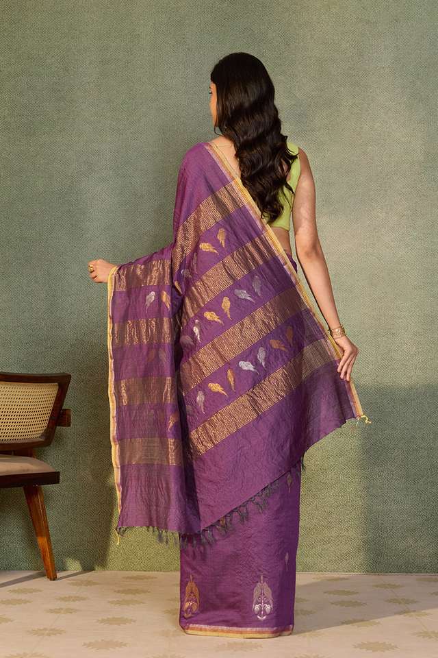 Pink Viscose Georgette Embroidered Saree thumbnail image number null
