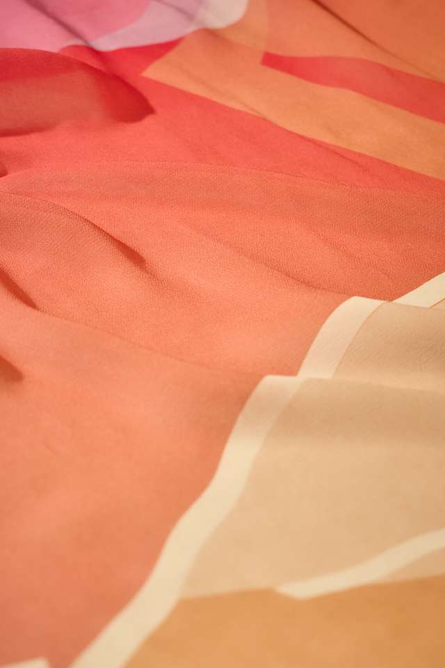 Multi Printed Viscose Georgette Saree thumbnail image number null