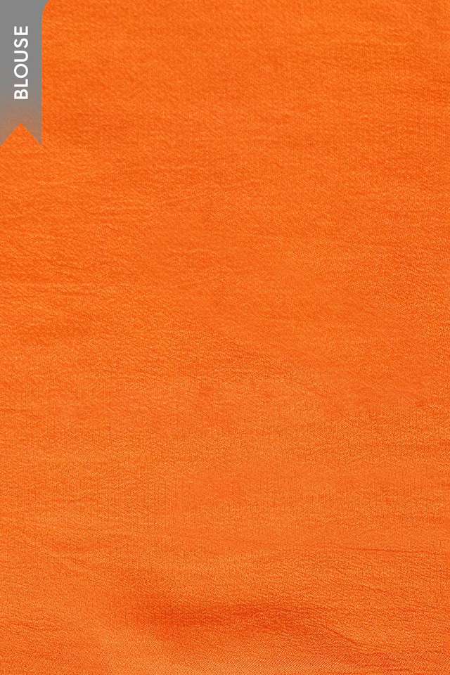 Orange Screen Printed Viscose Crepe Saree thumbnail image number null