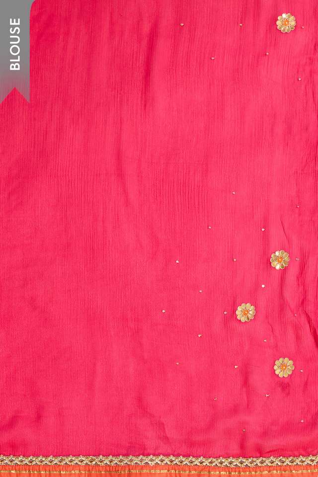 Dark Pink Rajasthan Viscose Georgette Leheriya Saree thumbnail image number null