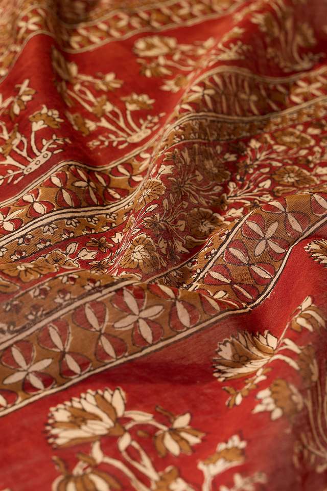 Dark Red Rajasthan Pure Silk Cotton Tie and Dye Shibori Saree thumbnail image number null