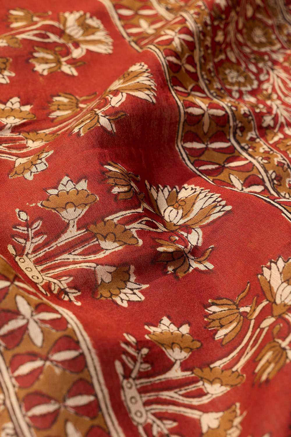 Orange Rajasthan Pure Silk Cotton Tie and Dye Shibori Saree image number null