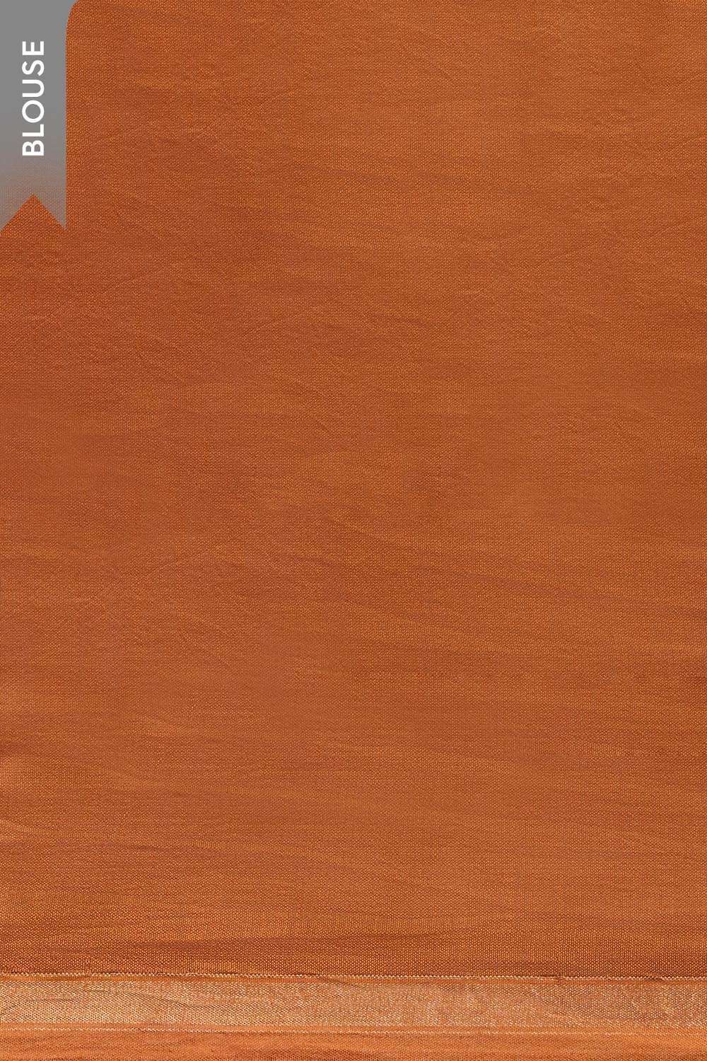 Orange Rajasthan Pure Silk Cotton Tie and Dye Shibori Saree image number null