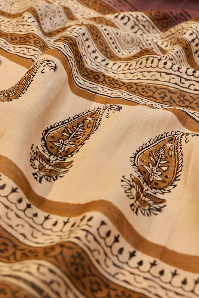 Brown Rajasthan Pure Silk Cotton Tie and Dye Shibori Saree thumbnail image number null