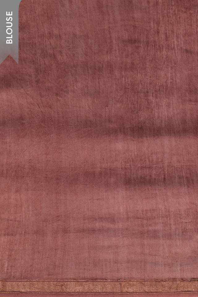 Brown Rajasthan Pure Silk Cotton Tie and Dye Shibori Saree thumbnail image number null