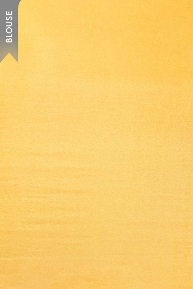 Dark Yellow Screen Printed Pure Silk Saree thumbnail image number null