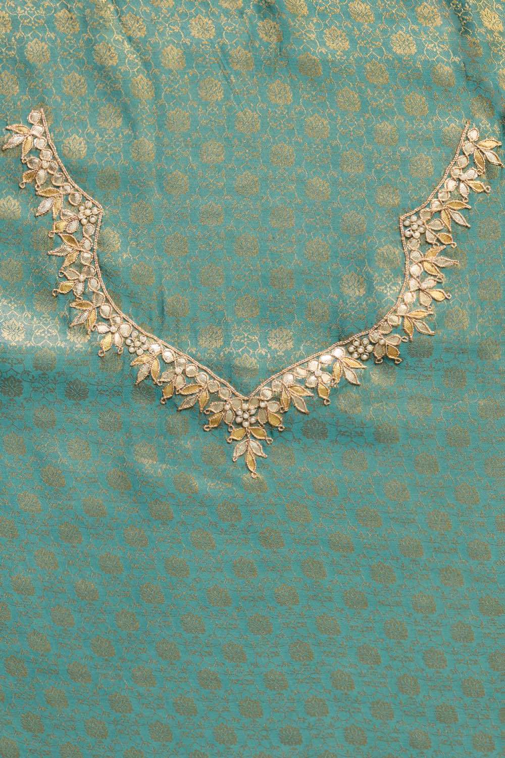 Light Blue Pure Viscose Gota Patti Saree image number null