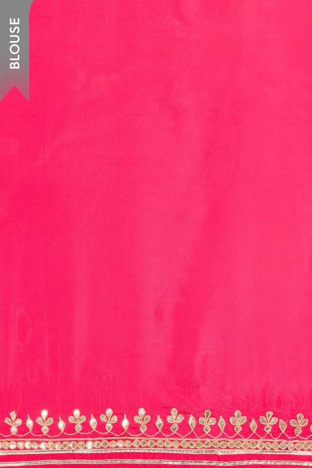 Pink Rajasthan Pure Silk Georgette Tie and Dye Leheriya Saree thumbnail image number null