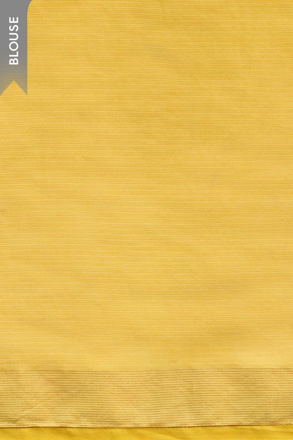 Yellow Embroidered Silk Viscose Saree image number null