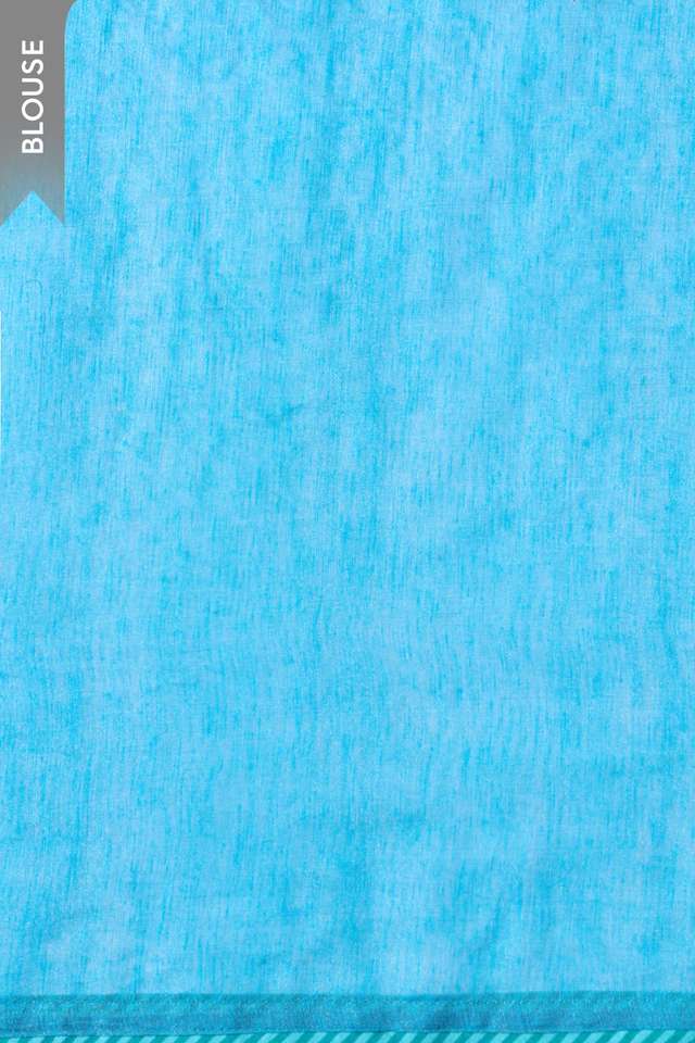 Dark Blue  Tissue Lyocell Linen Embroidered Saree thumbnail image number null