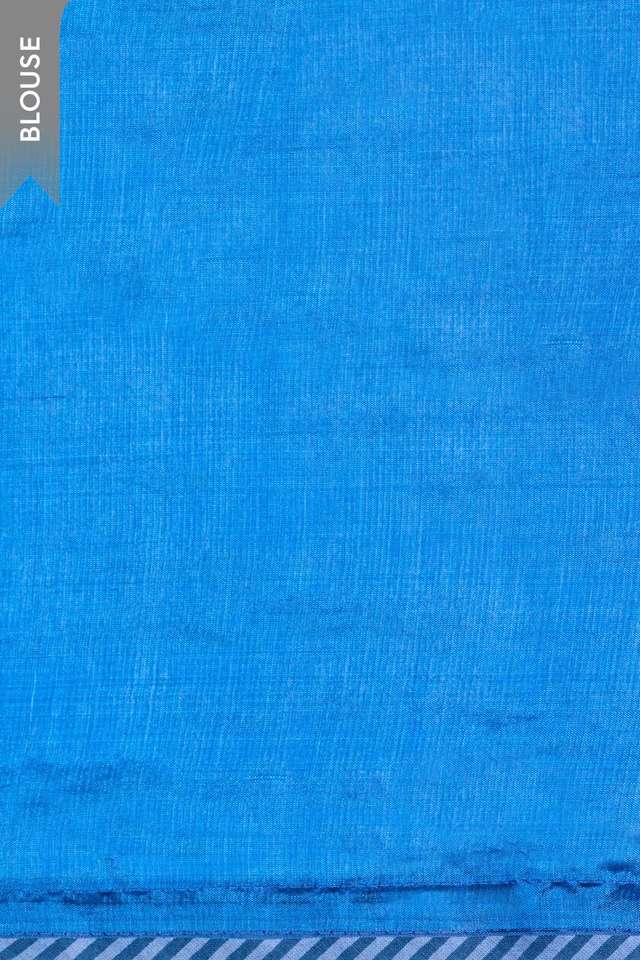 Blue Embroidered Silk Viscose Saree thumbnail image number null