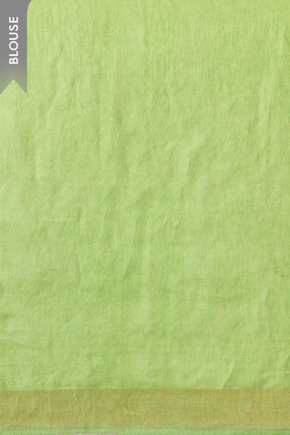Green  Tissue Lyocell Linen Embroidered Saree image number null