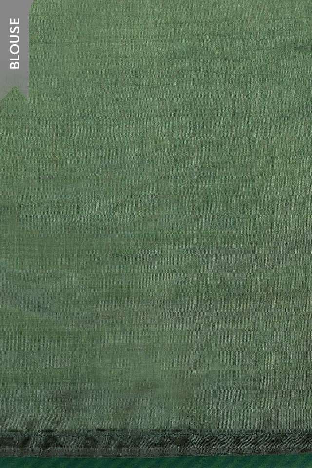 Dark Green Embroidered Silk Viscose Saree thumbnail image number null