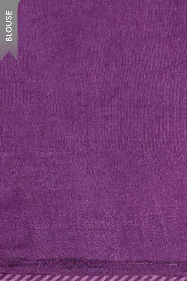 Dark Violet Embroidered Silk Viscose Saree thumbnail image number null