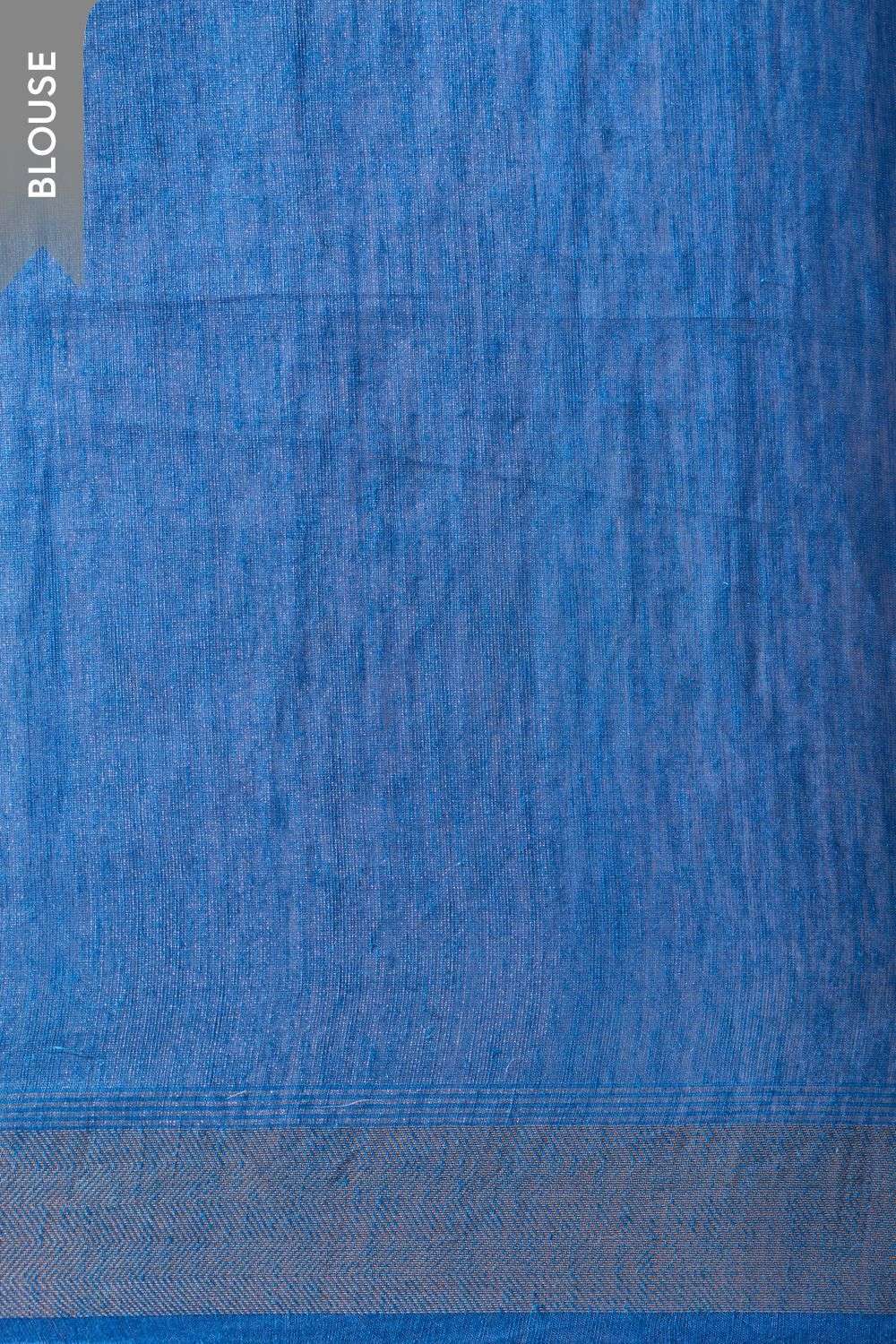 Blue  Sequin Tissue Lyocell Linen Saree image number null