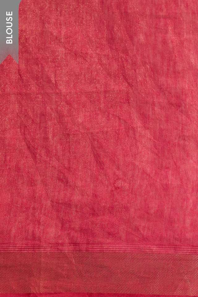 Dark Pink Tissue Lyocell Linen Embroidered Saree thumbnail image number null