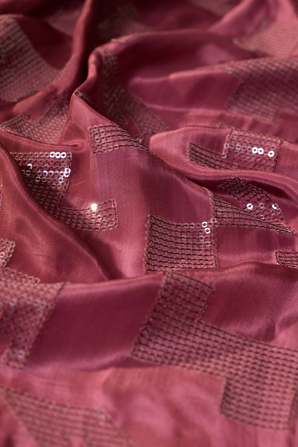 Purple Embroidered Viscose Crepe Saree image number null