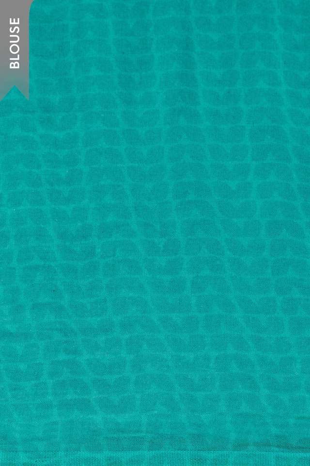 Blue Bengal Screen Printed Pure Cotton Mulmul Saree thumbnail image number null