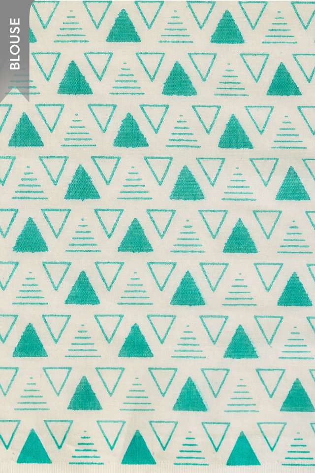 Blue Bengal Screen Printed Pure Cotton Mulmul Saree thumbnail image number null