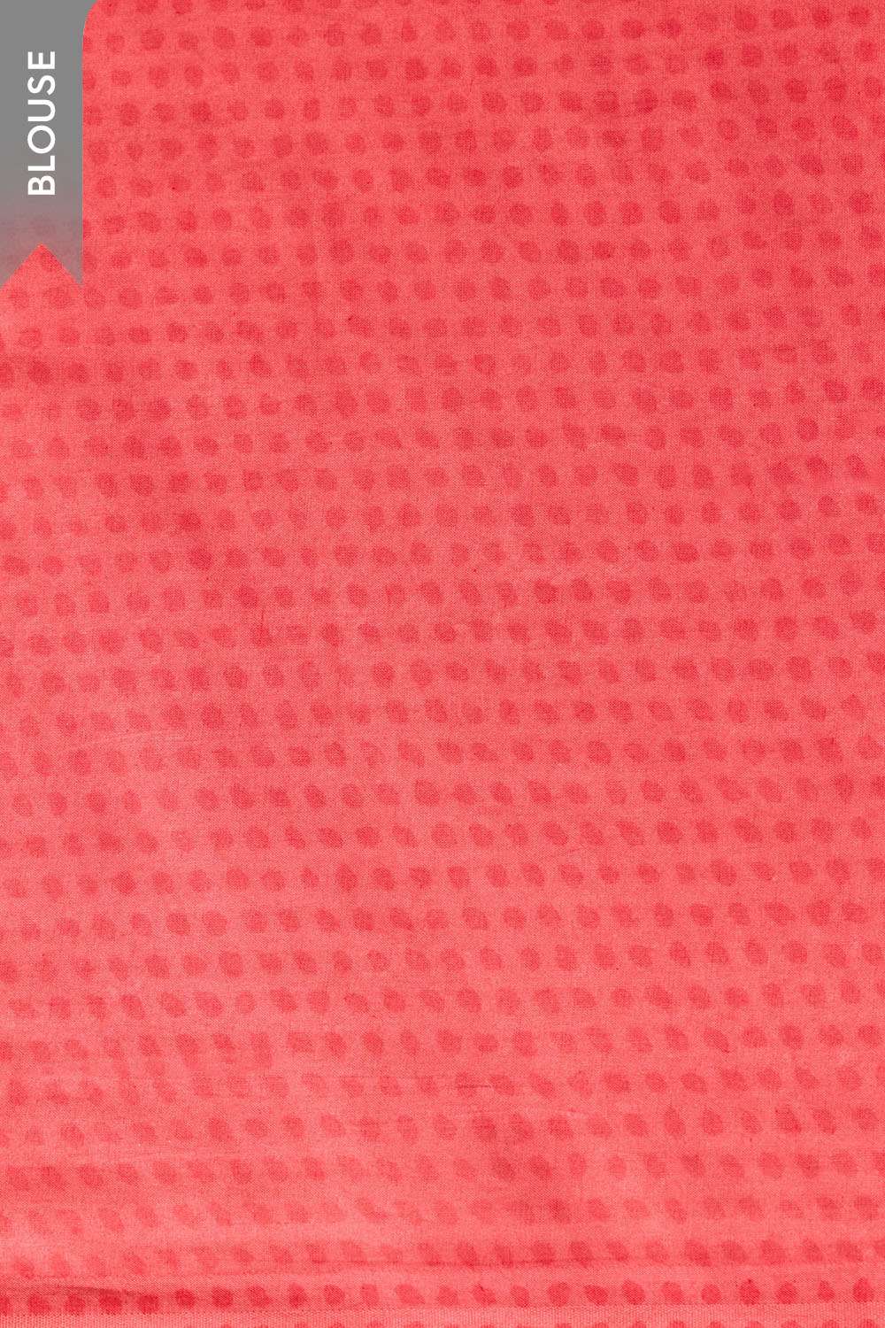 Red Bengal Screen Printed Pure Cotton Mulmul Saree image number null