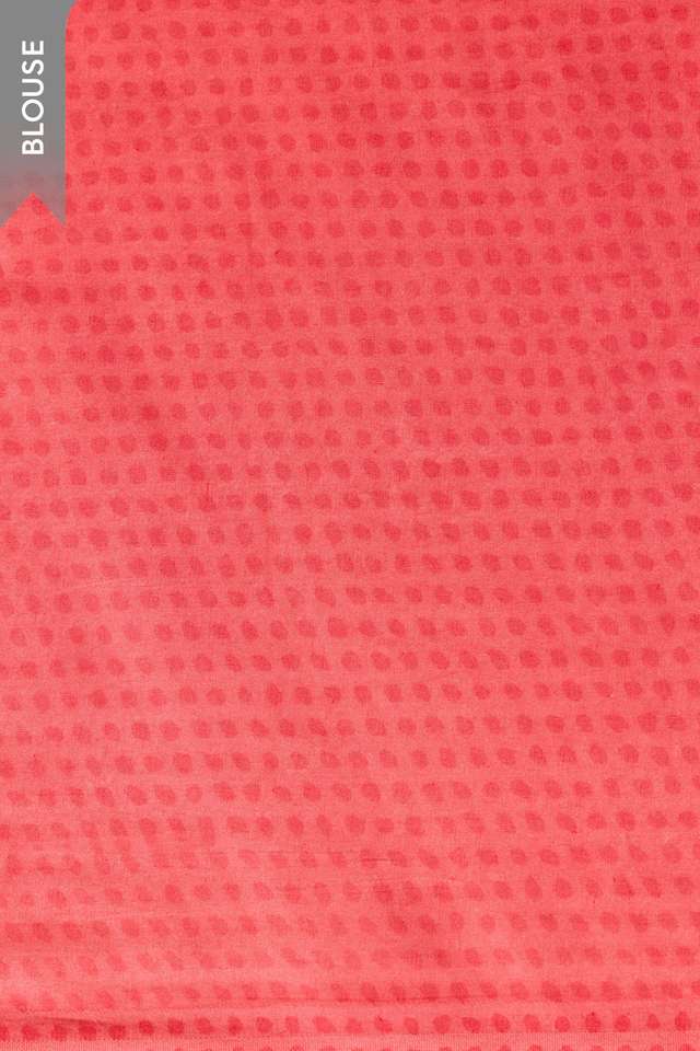 Red Bengal Screen Printed Pure Cotton Mulmul Saree thumbnail image number null